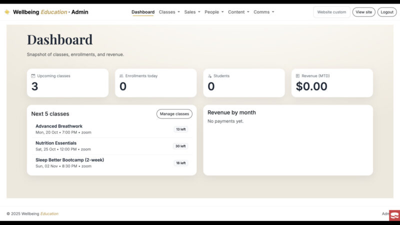 team061_new_Admin dashboard page